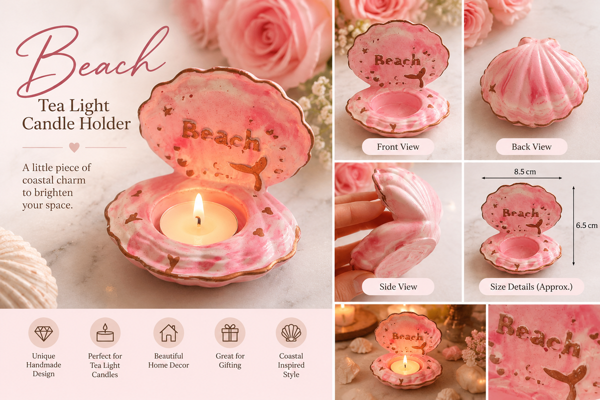 Beach Tea Light Candle Holder