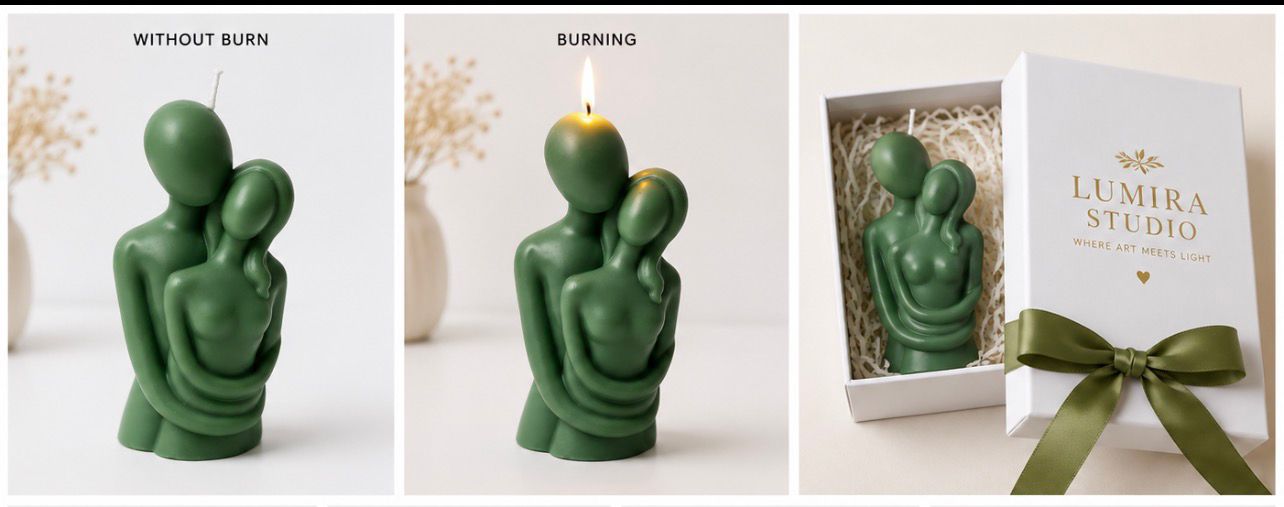 Embrace Couple Candle