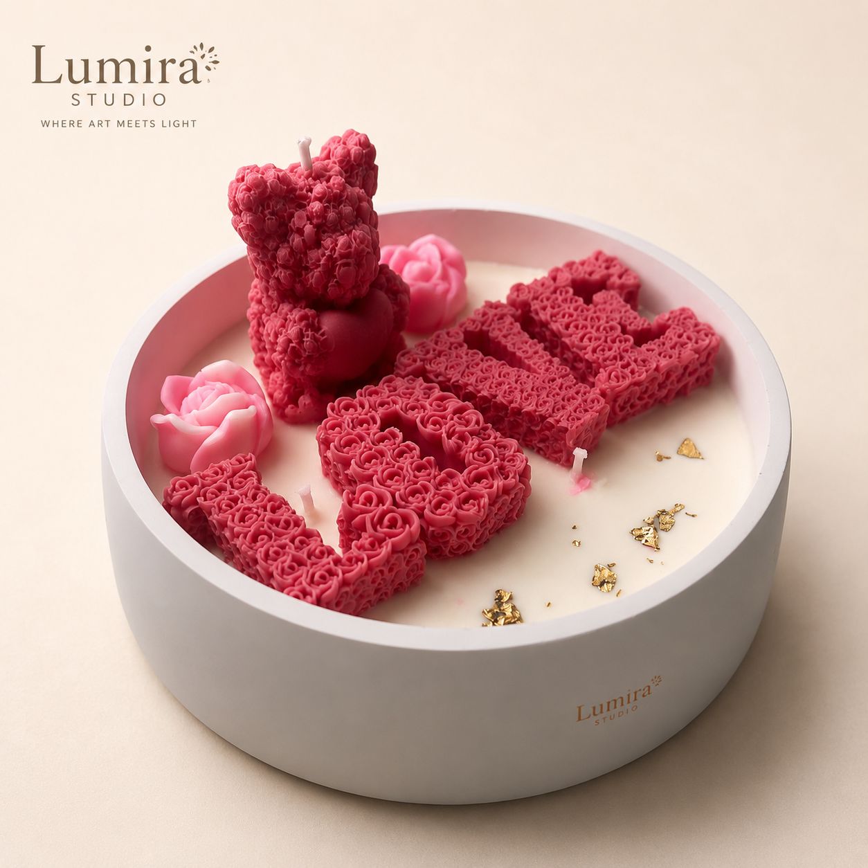 Love bear candle